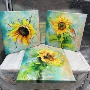 Canvas Print Artwork. Set of 3.